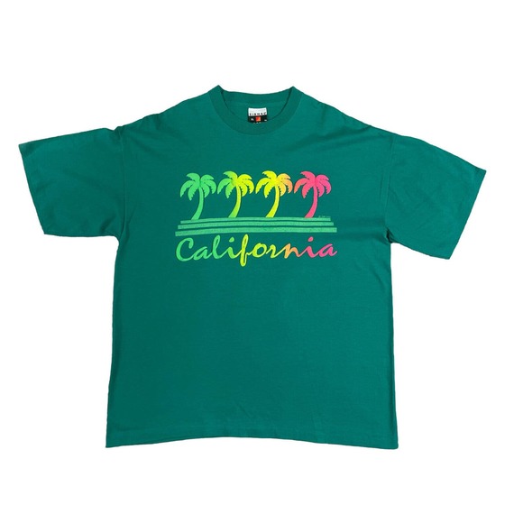 VTG California 1989 T-shirt Green Size‎ XL - Picture 1 of 8